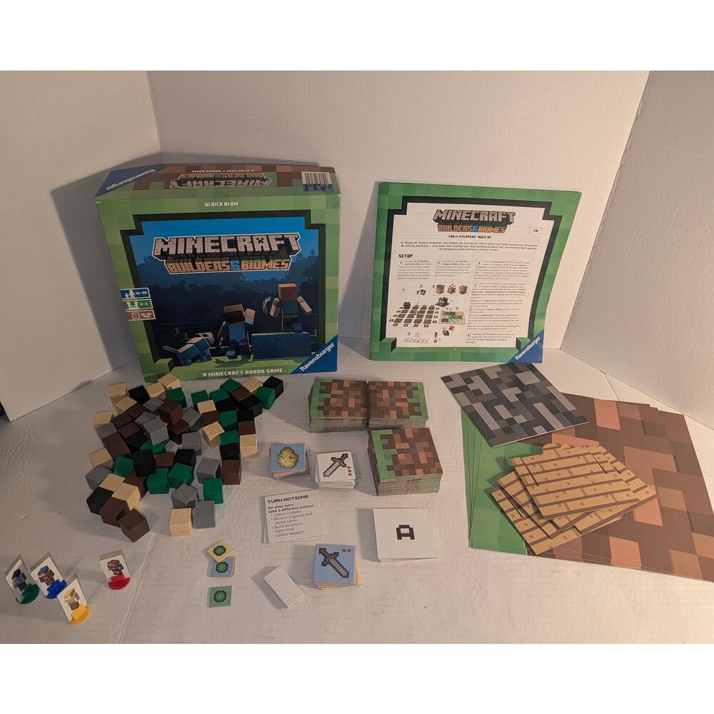 Minecraft Builders & Biomes Strategy Board Game Ravensburger 2019 Mint